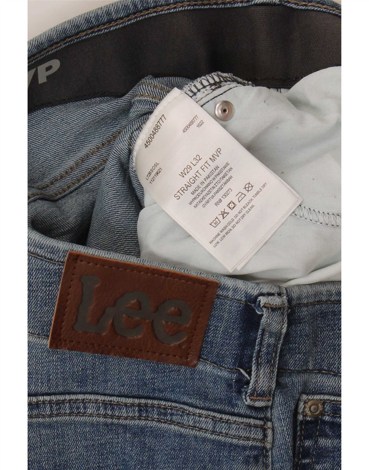Lee Mens Straight Jeans W29 L29 Blue Cotton