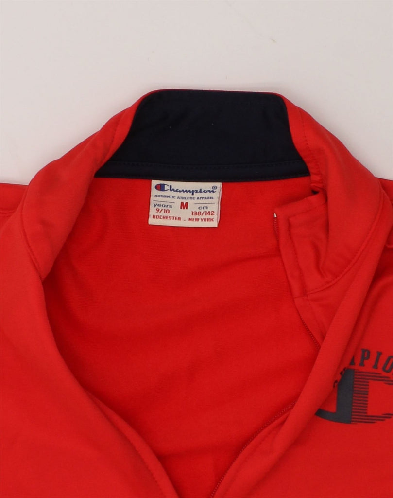 CHAMPION Boys Tracksuit Top Jacket 9-10 Years Medium Red Polyester | Vintage Champion | Thrift | Second-Hand Champion | Used Clothing | Messina Hembry 