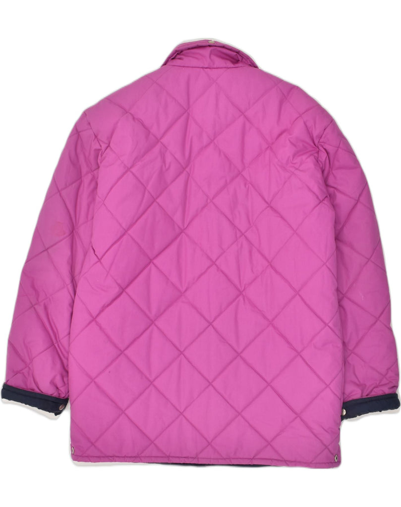 FILA Womens Quilted Jacket UK 14 Medium Pink Polyester | Vintage Fila | Thrift | Second-Hand Fila | Used Clothing | Messina Hembry 