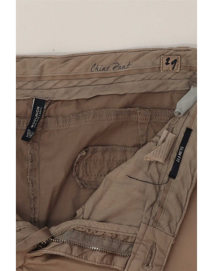 Woolrich Womens Slim Fit Chino Trousers W29 L26 Beige
