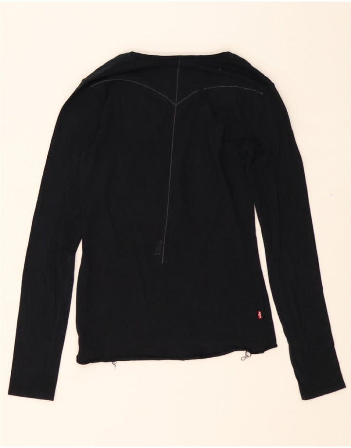 LEVI'S Womens Top Long Sleeve UK 10 Small Black Vintage Levi's and Second-Hand Levi's from Messina Hembry 