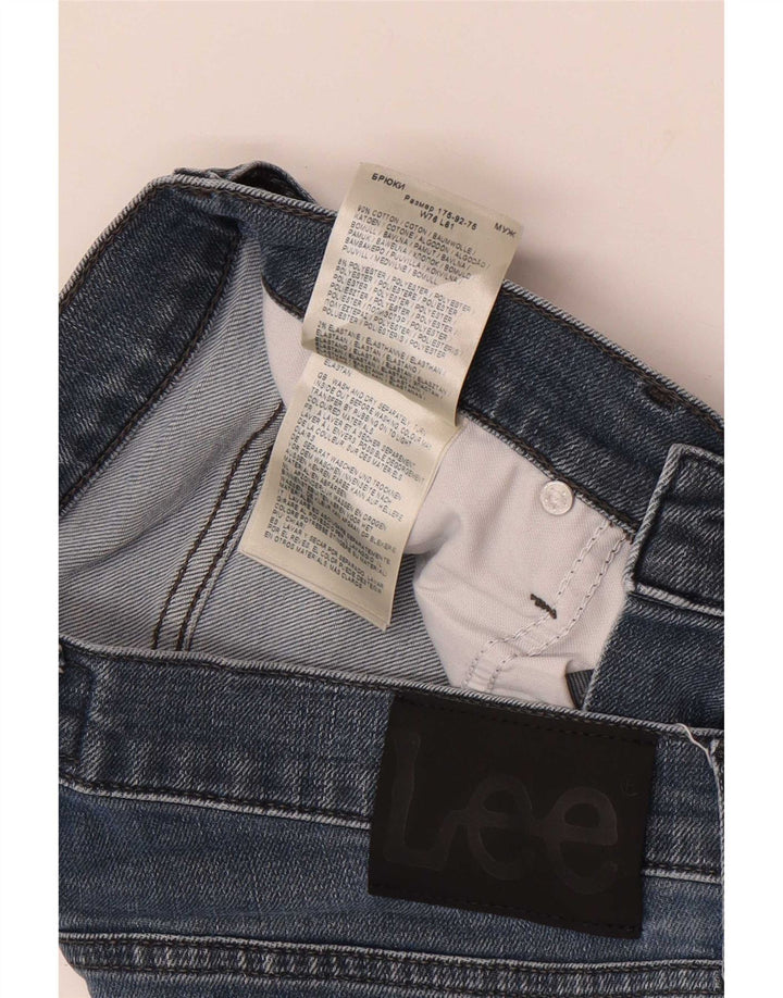 Lee Mens Luke Slim Jeans W30 L32 Blue Cotton