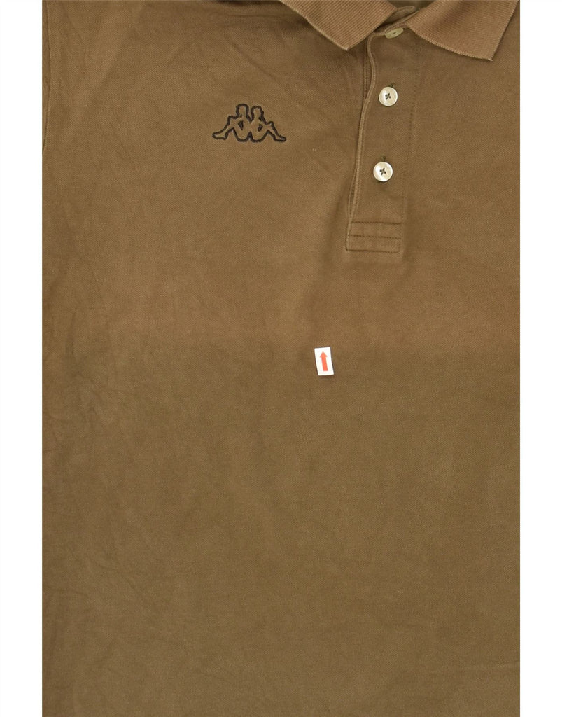 KAPPA Mens Slim Polo Shirt XL Khaki Cotton | Vintage Kappa | Thrift | Second-Hand Kappa | Used Clothing | Messina Hembry 