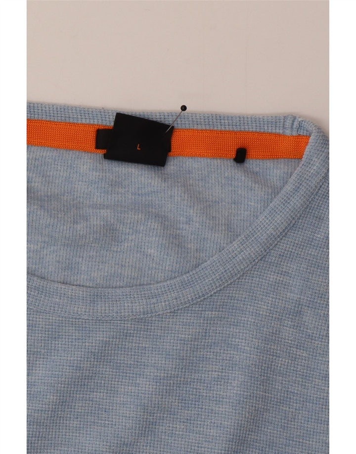 Hugo Boss Mens Slim Fit Top Long Sleeve Large Blue