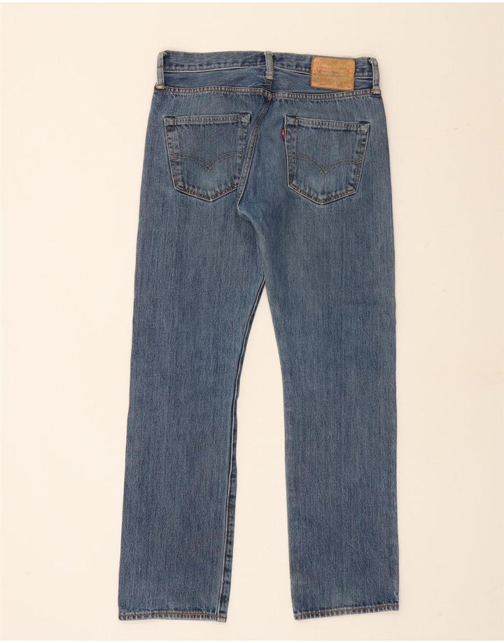 Levi's Mens 501 Straight Jeans W30 L30 Blue Cotton