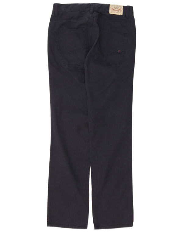 Tommy Hilfiger Boys Straight Casual Trousers 13-14 Years W28 L30 Navy Blue