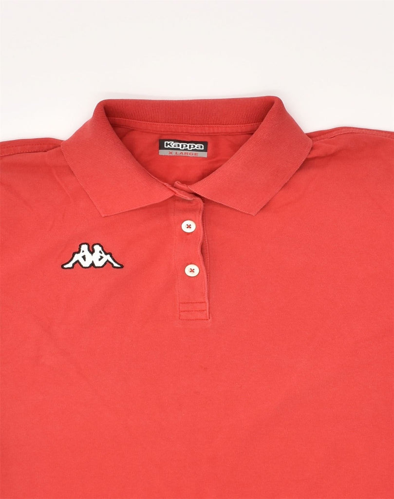 KAPPA Womens Polo Shirt UK 18 XL Red Cotton | Vintage Kappa | Thrift | Second-Hand Kappa | Used Clothing | Messina Hembry 