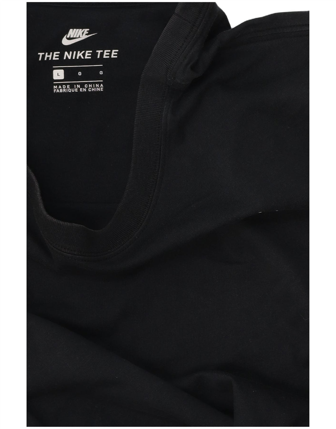 NIKE Mens Graphic T-Shirt Top Large Black Colourblock