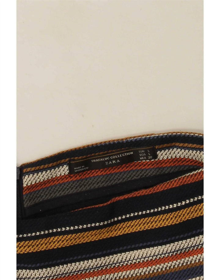 Zara Womens Trafaluc Skort Large Multicoloured Striped