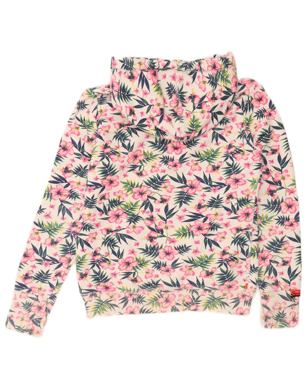 Superdry Womens Graphic Hoodie Jumper UK 10 Small Multicoloured Floral