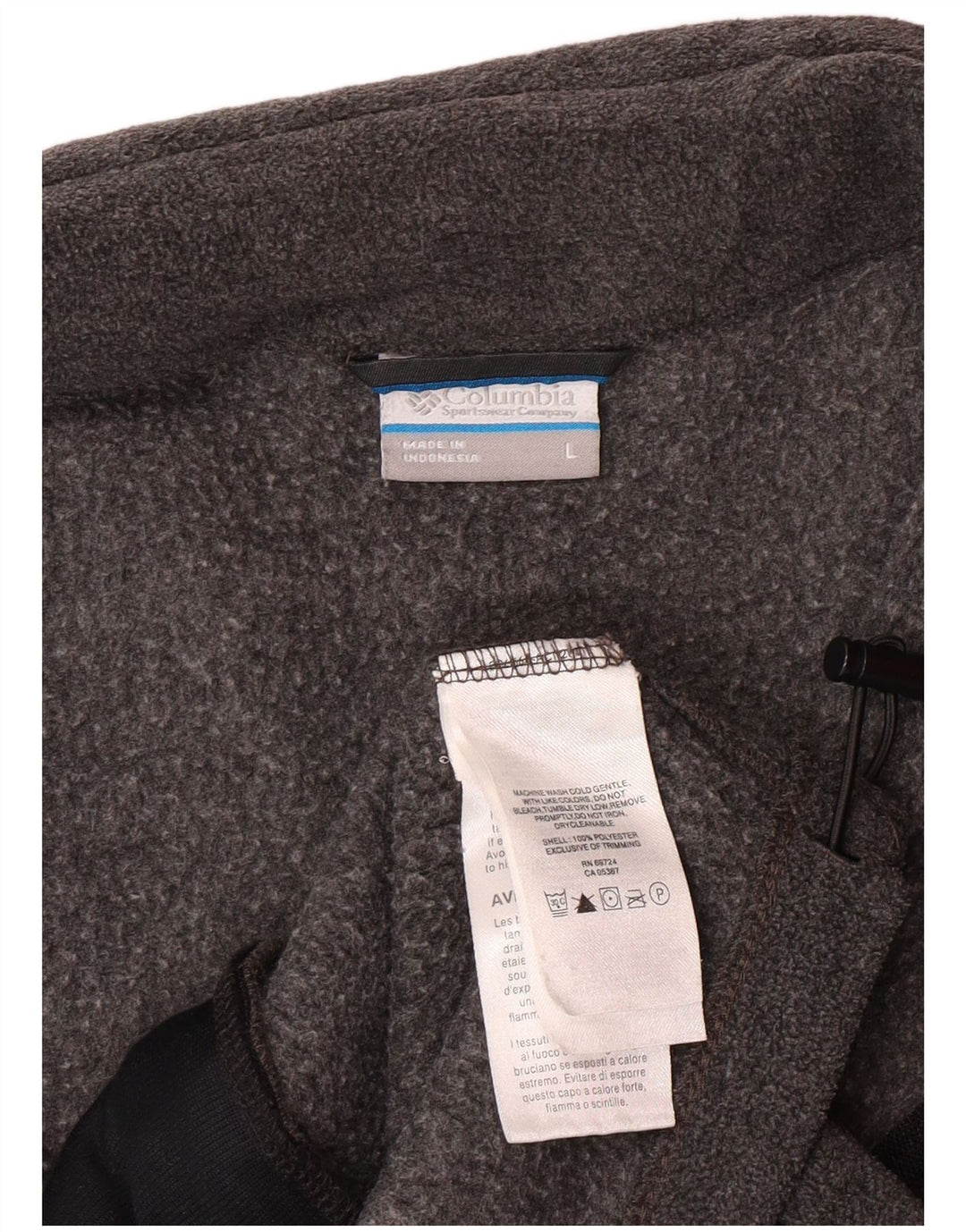 COLUMBIA Mens Fleece Jacket UK 40 Large Grey Polyester