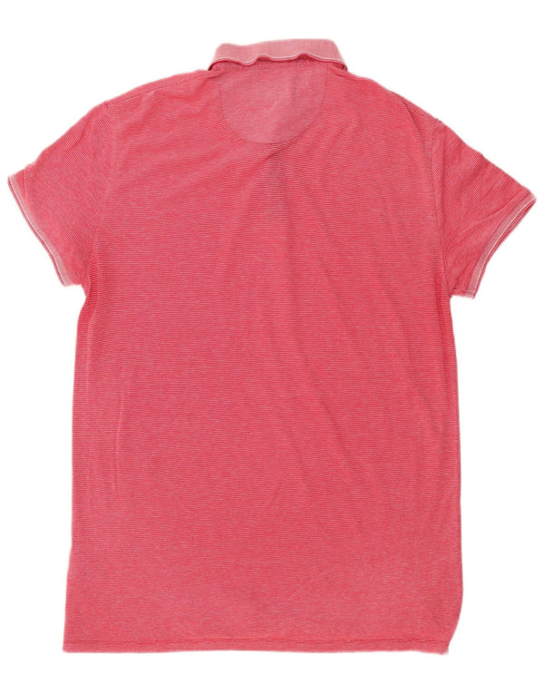 Wrangler Mens Polo Shirt Large Red Cotton