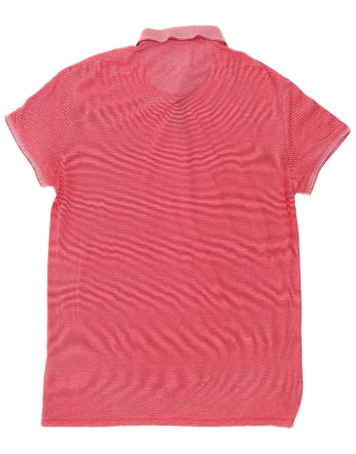 Wrangler Mens Polo Shirt Large Red Cotton
