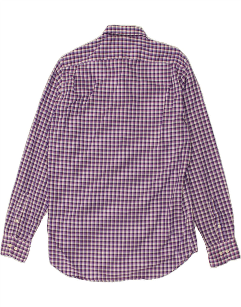 MASSIMO DUTTI Mens Shirt Medium Purple Gingham Cotton | Vintage Massimo Dutti | Thrift | Second-Hand Massimo Dutti | Used Clothing | Messina Hembry 