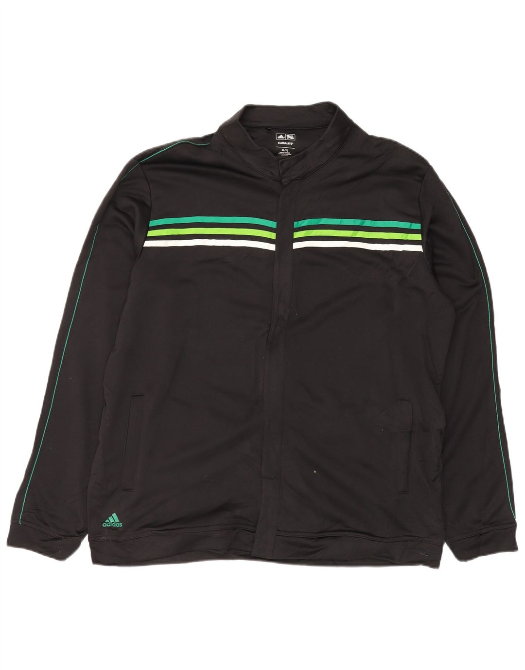 Adidas Mens Climalite Tracksuit Top Jacket XL Black Polyester