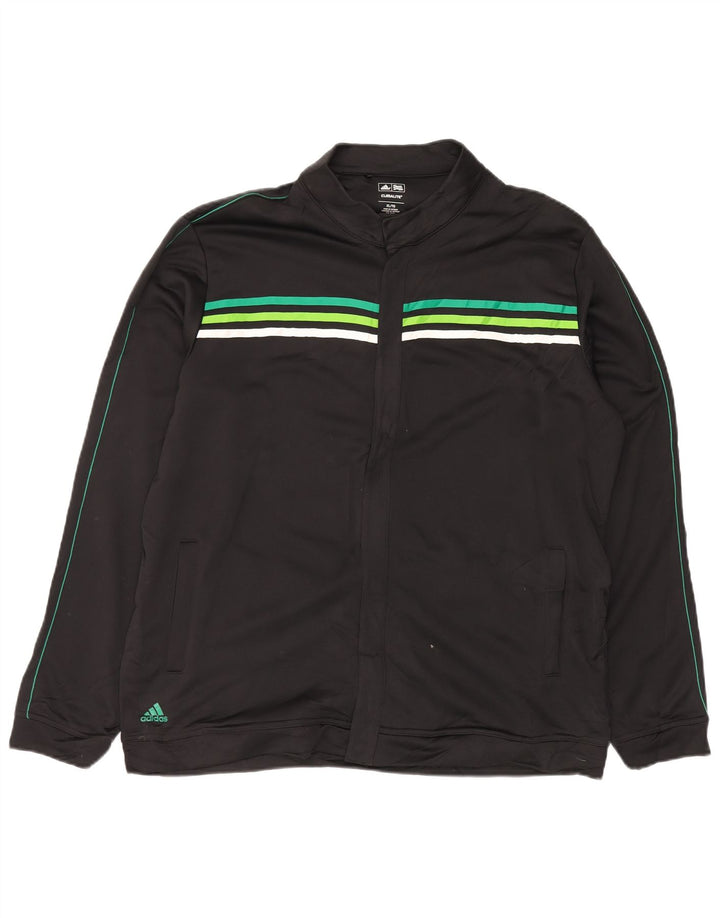 Adidas Mens Climalite Tracksuit Top Jacket XL Black Polyester