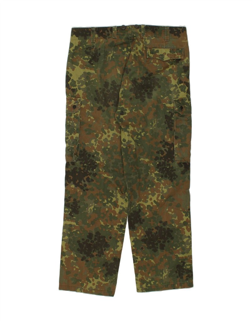 VINTAGE Mens Straight Cargo Trousers EU 50 Large W36 L30 Green Camouflage Vintage Vintage and Second-Hand Vintage from Messina Hembry 