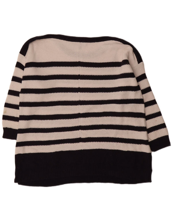 Laura Ashley Womens 3/4 Sleeve Boat Neck Jumper Sweater UK 18 XL White