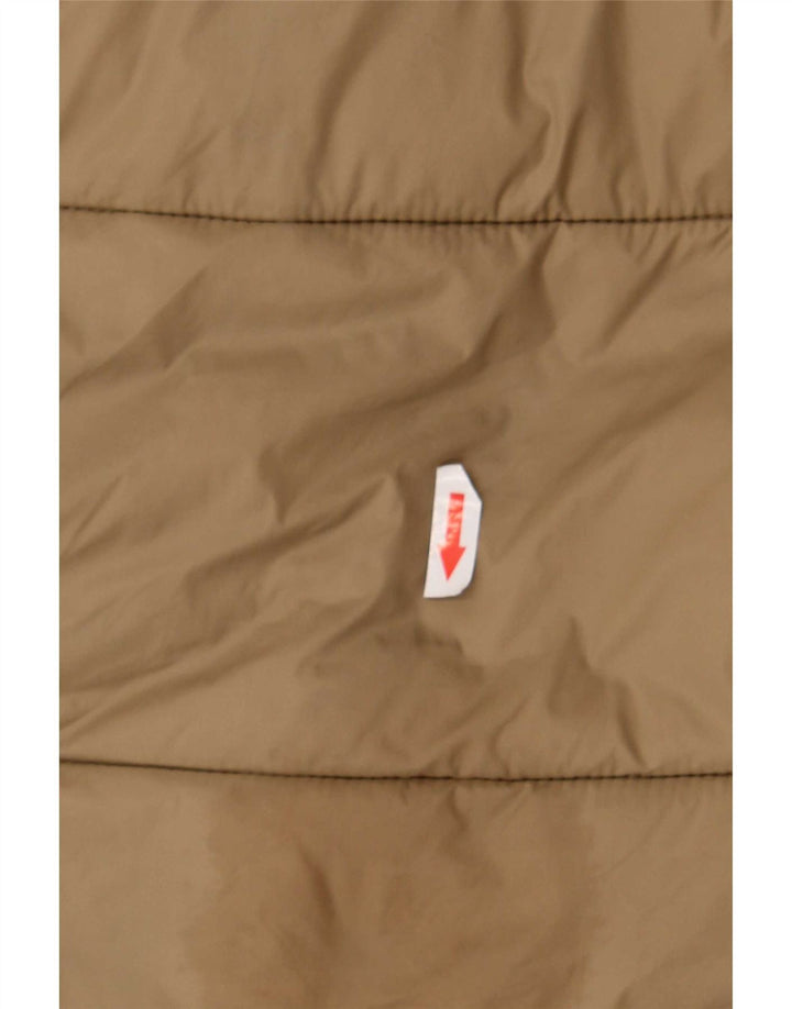 Zara Womens Hooded Padded Jacket UK 20 2XL Beige Polyester