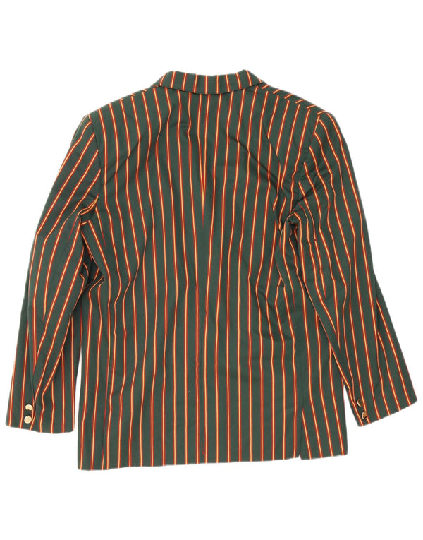 I Pinco Pallino Womens 2 Button Blazer Jacket UK 16 Large Green Pinstripe