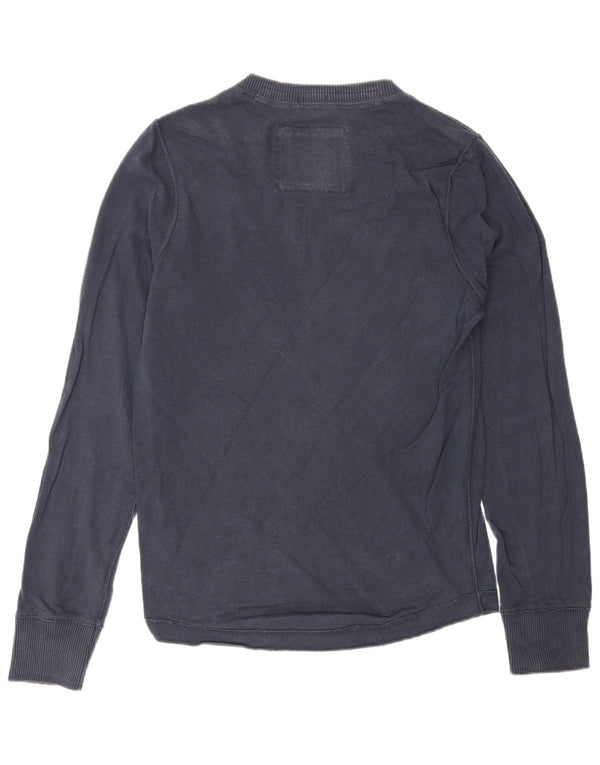 Abercrombie & Fitch Mens Top Long Sleeve Medium Navy Blue Classic