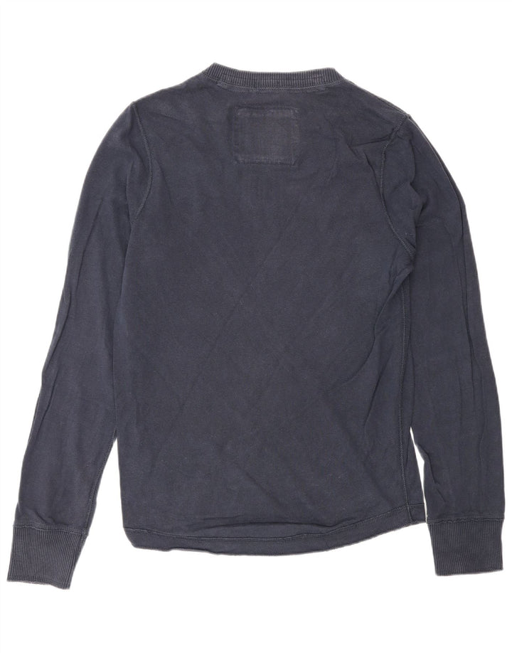 Abercrombie & Fitch Mens Top Long Sleeve Medium Navy Blue Classic