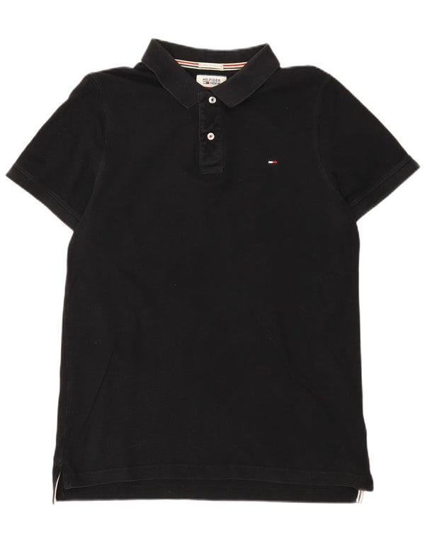 Tommy Hilfiger Mens Polo Shirt XL Black Cotton