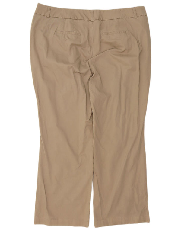 DOCKERS Womens Straight Casual Trousers US 22 3XL W42 L30 Beige Cotton