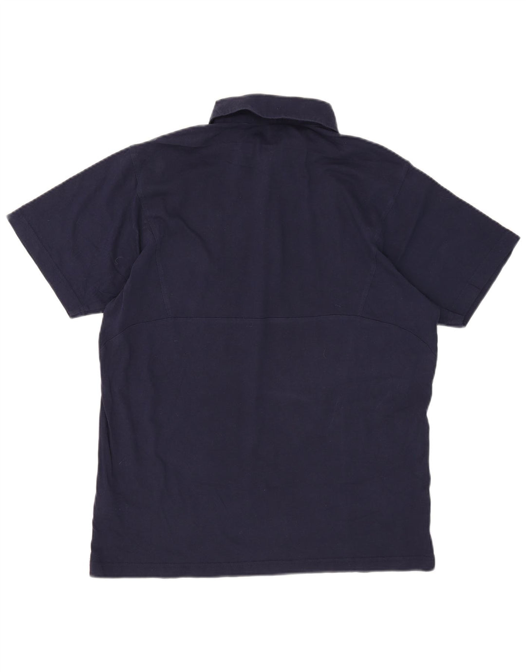 Puma Mens Graphic Polo Shirt Large Navy Blue Cotton