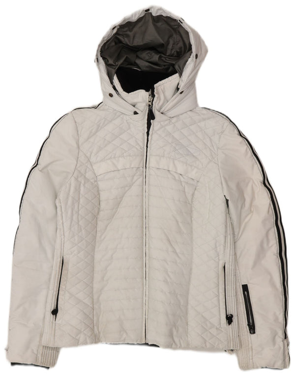 Colmar Womens Hooded Windbreaker Jacket IT 44 Medium White Sports