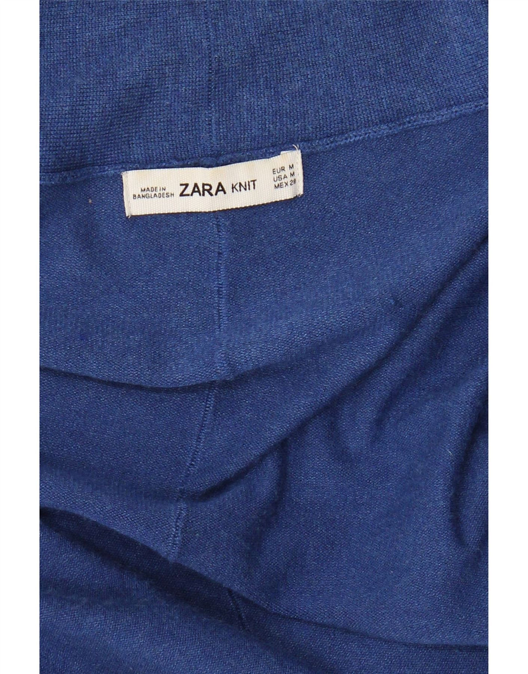ZARA Womens Open Cardigan Sweater UK 12 Medium Blue