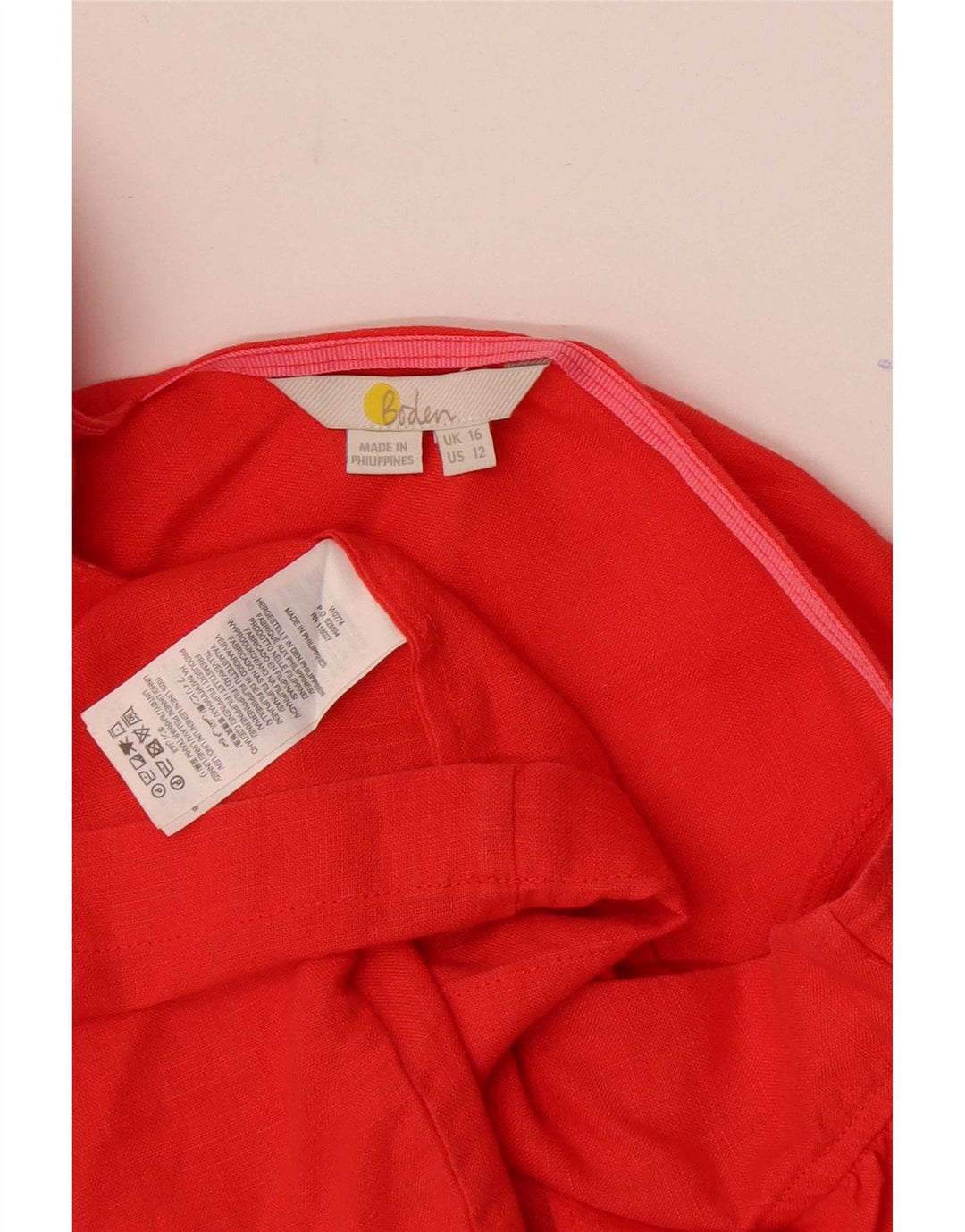 Boden Womens Sleeveless Blouse Top UK 16 Large Red Linen
