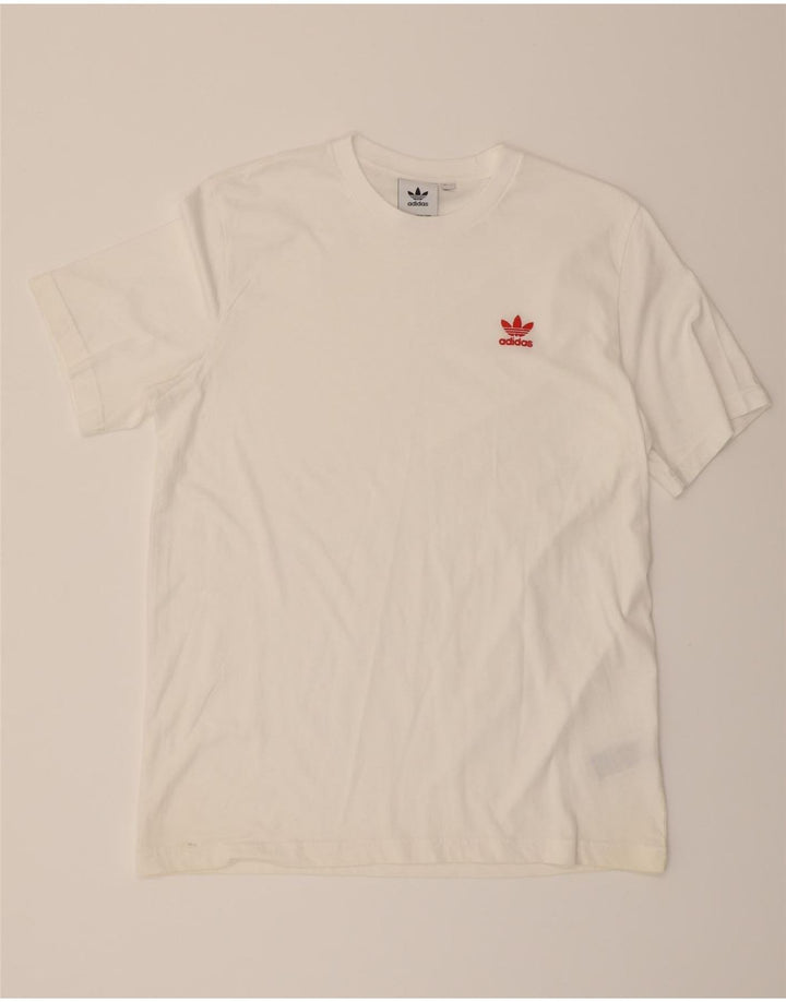 ADIDAS Womens T-Shirt Top UK 8 Small White Cotton Vintage Adidas and Second-Hand Adidas from Messina Hembry 