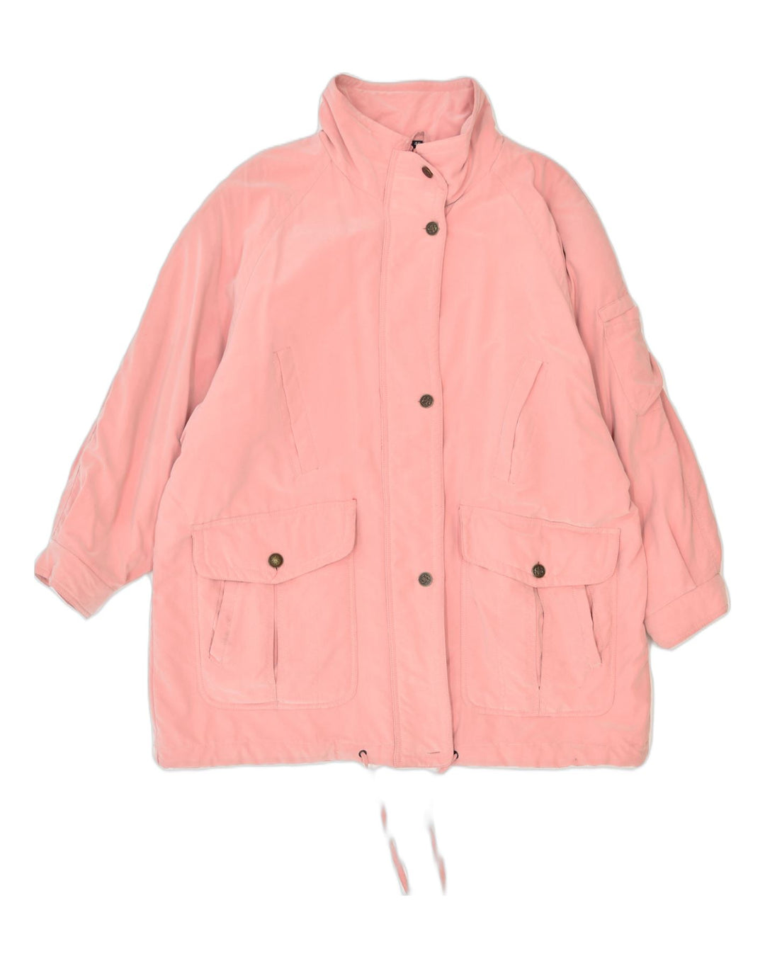 VINTAGE Womens Oversized Windbreaker Jacket IT 46 Large Pink Viscose | Vintage Vintage | Thrift | Second-Hand Vintage | Used Clothing | Messina Hembry 