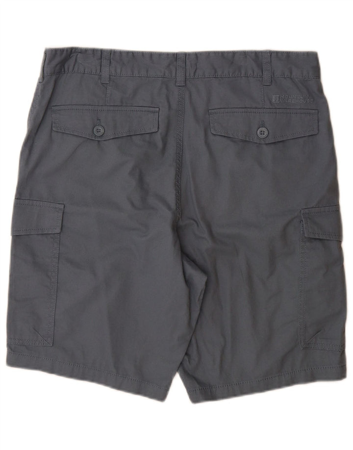 Mountain Warehouse Mens Cargo Shorts W34 Large Navy Blue Cotton