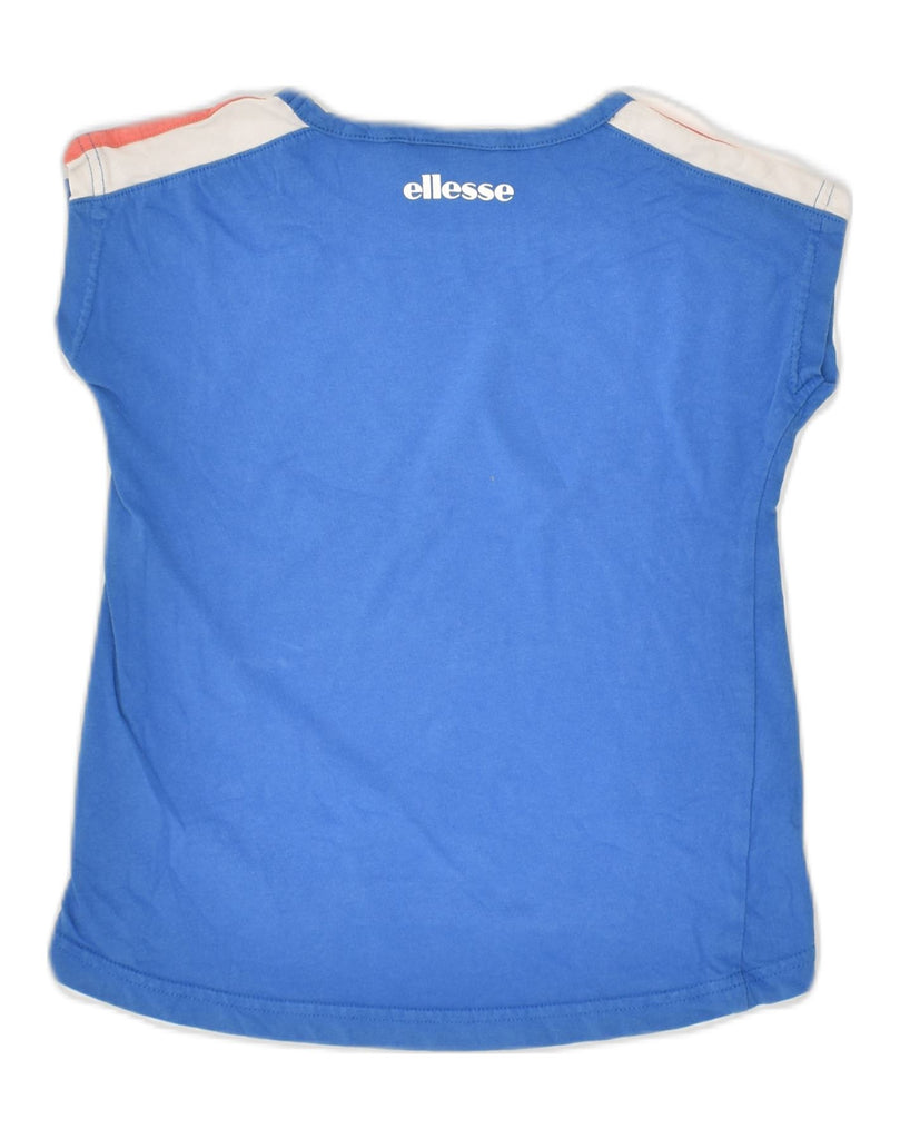 ELLESSE Girls Graphic T-Shirt Top 3-4 Years Blue Cotton | Vintage Ellesse | Thrift | Second-Hand Ellesse | Used Clothing | Messina Hembry 