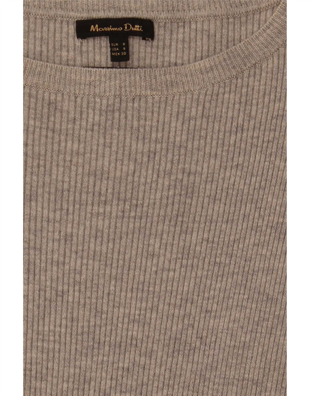 Massimo Dutti Womens 3/4 Sleeve Jumper Dress UK 10 Small Grey