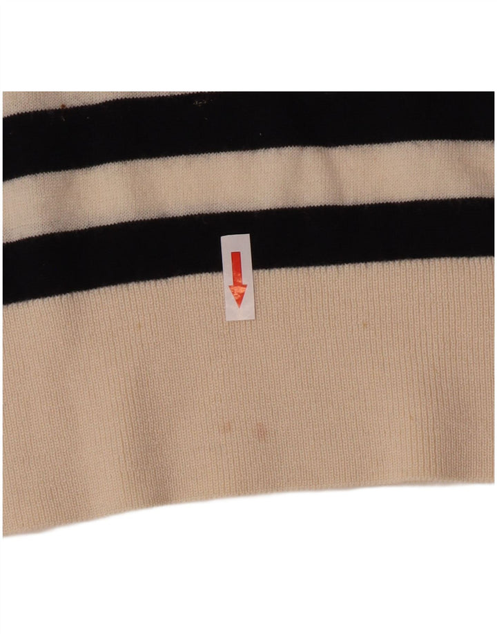 Cos Womens Oversized Crew Neck Jumper Sweater UK 10 Small Black Striped