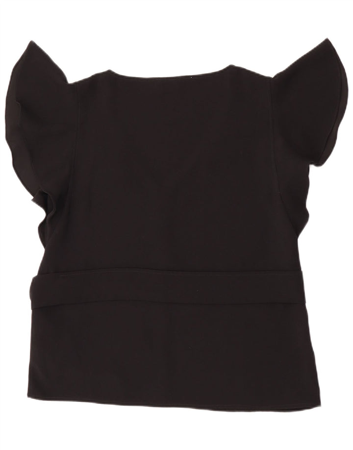 Marella Womens EMME Blouse Top UK 14 Large Black Polyester