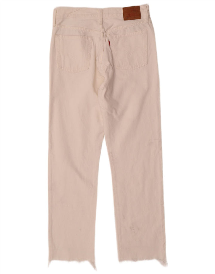 Levi's Womens 501 Straight Jeans W29 L28 White Cotton