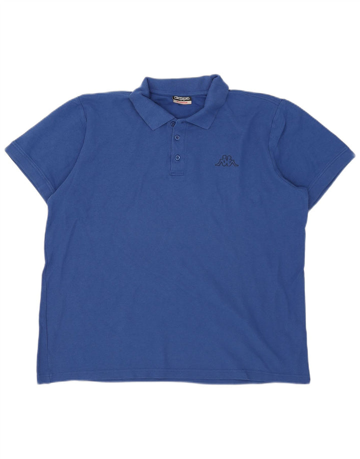 Kappa Mens Polo Shirt XL Blue Cotton