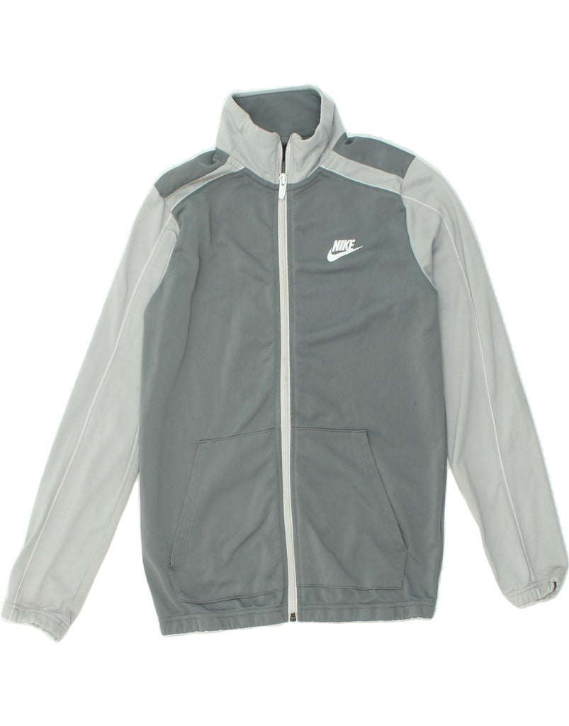 NIKE Boys Tracksuit Top Jacket 14-15 Years Large Grey Colourblock | Vintage Nike | Thrift | Second-Hand Nike | Used Clothing | Messina Hembry 