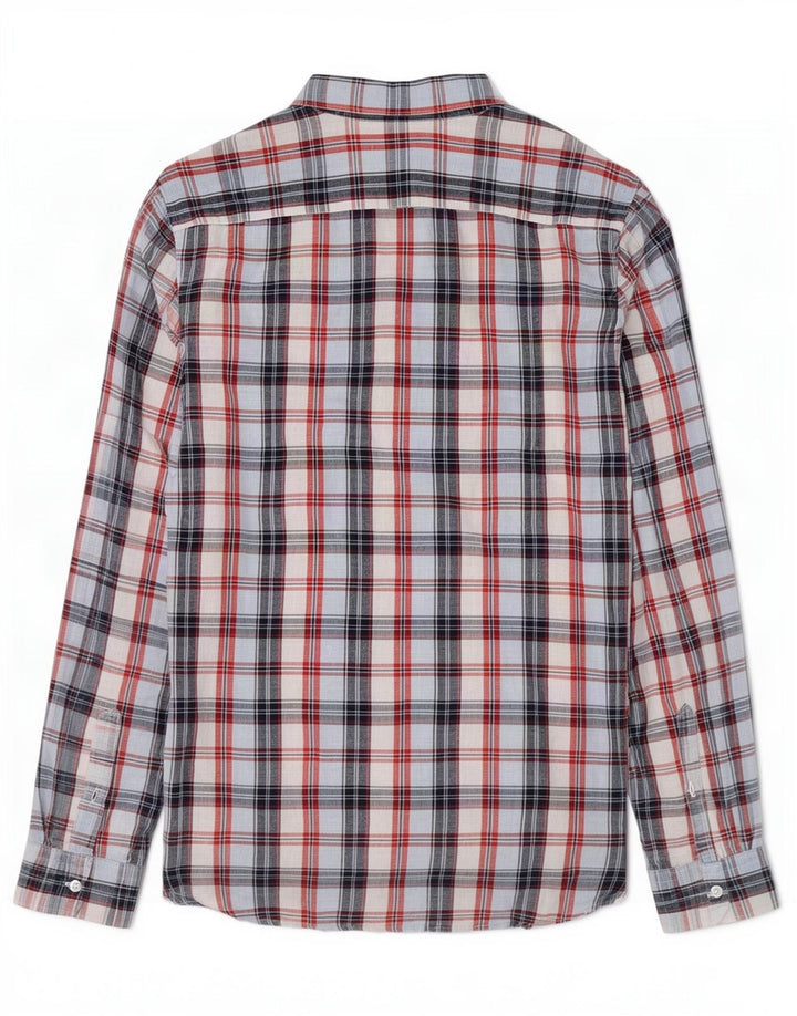 Levi's Mens Shirt Medium Multicoloured Check Linen