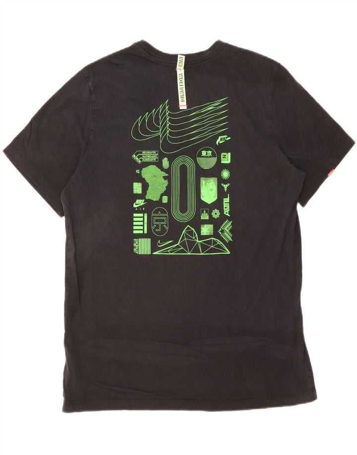 Nike Mens Graphic T-Shirt Top Large Black Cotton