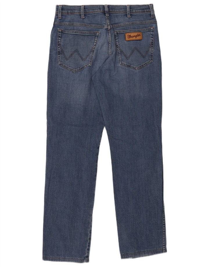 Wrangler Mens Texas Straight Jeans W32 L31 Blue Cotton