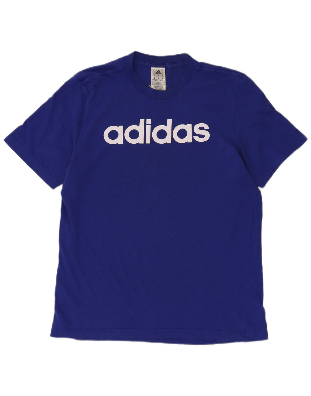 Adidas Mens Graphic T-Shirt Top Medium Blue Cotton