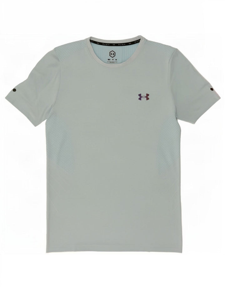Under Armour Mens T-Shirt Top Medium Blue Pinstripe