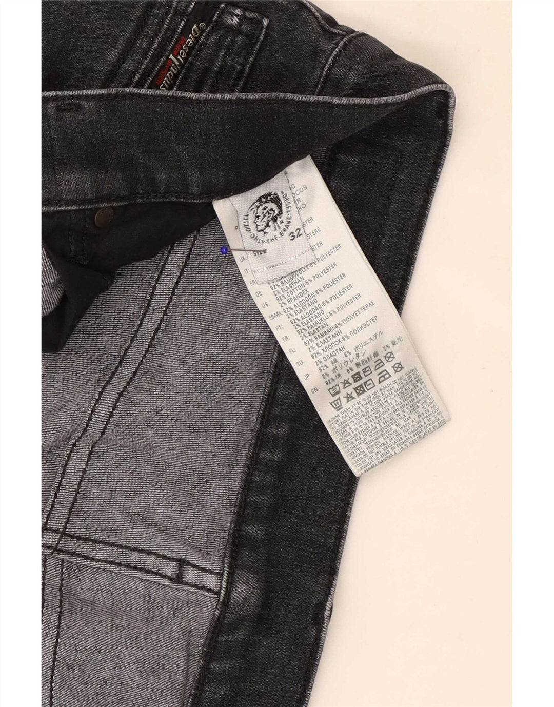 Diesel Mens Slim Jeans W32 L30 Grey Cotton