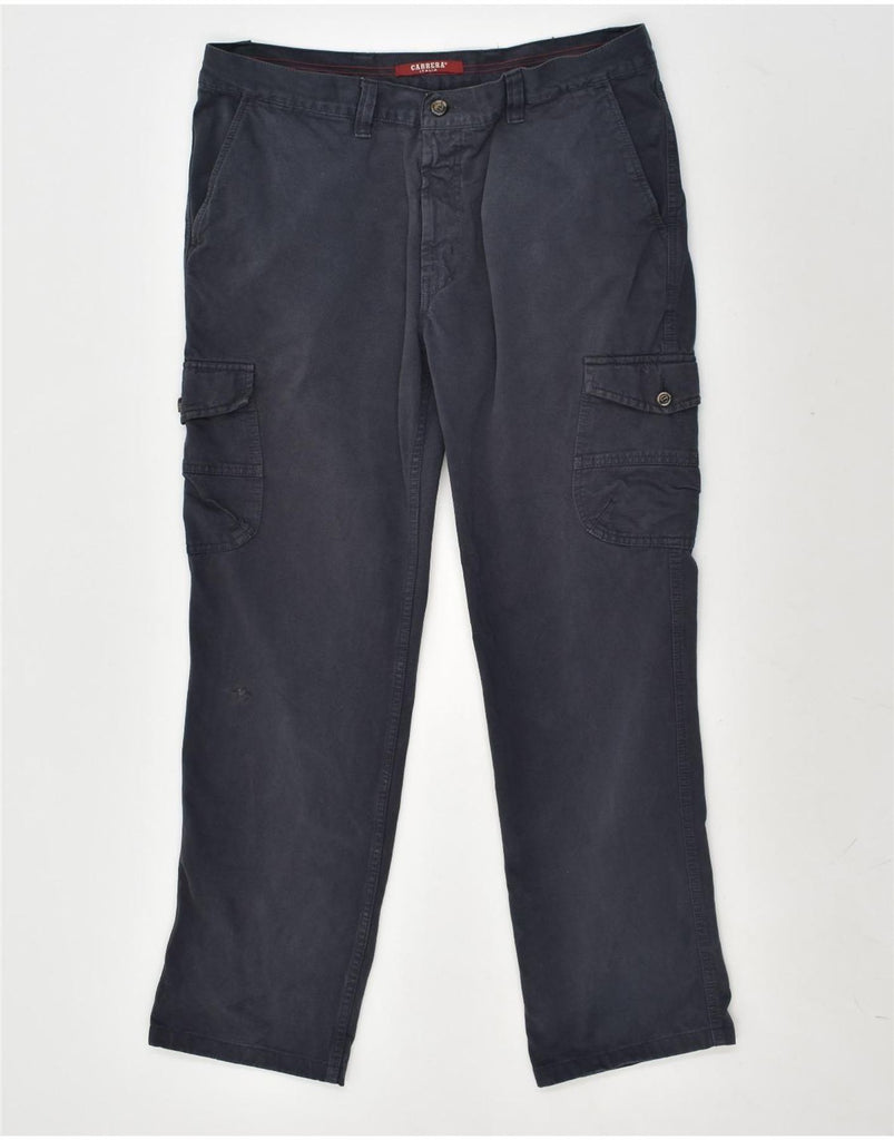 CARRERA Mens Straight Cargo Trousers IT 54 2XL W38 L30 Navy Blue Cotton | Vintage Carrera | Thrift | Second-Hand Carrera | Used Clothing | Messina Hembry 