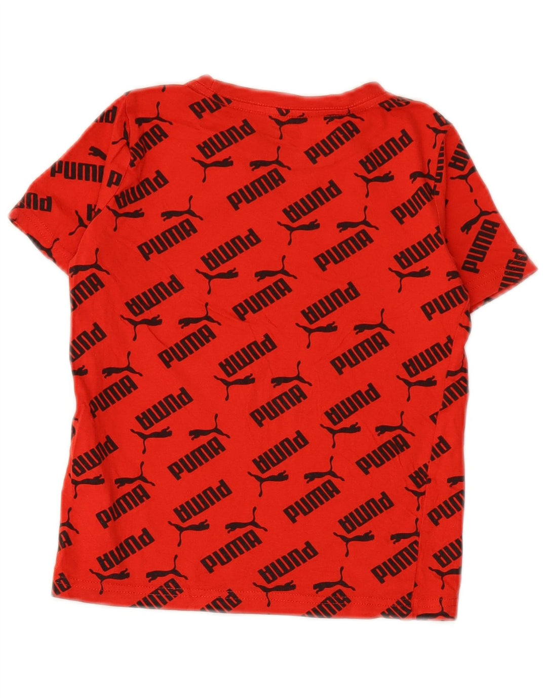PUMA Boys Graphic T-Shirt Top 5-6 Years Red Cotton